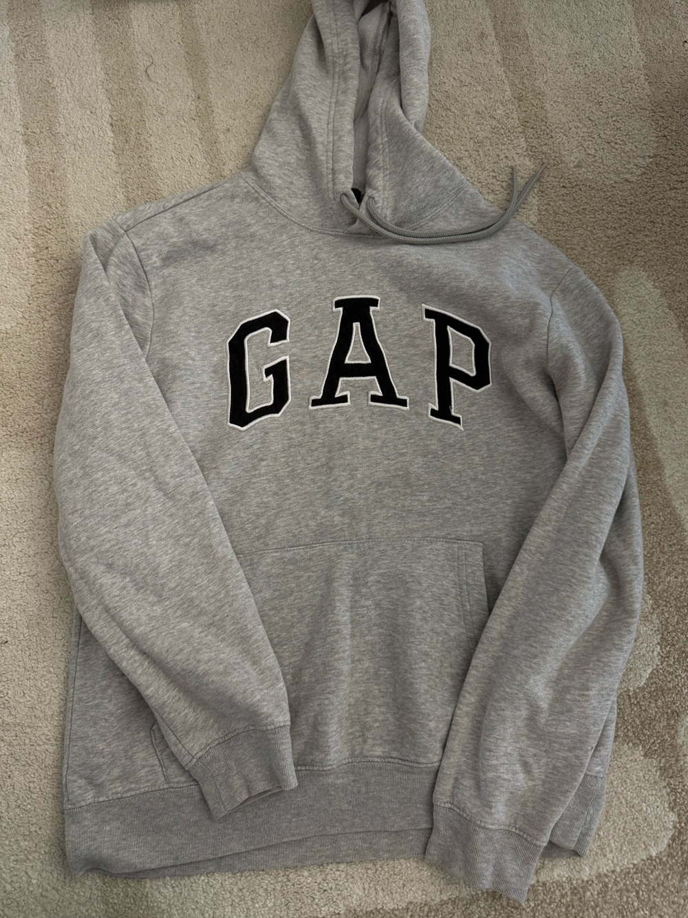GAP Light Gray Hoodie with Black Logo